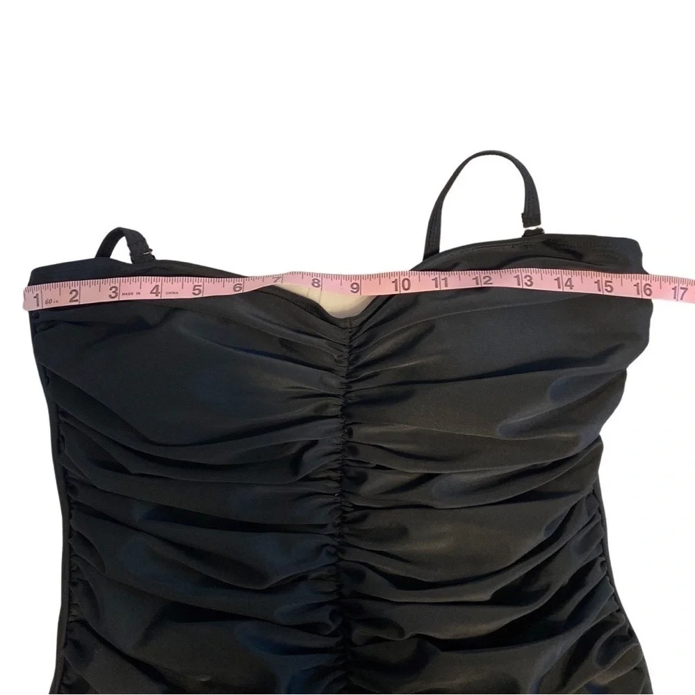 Smismivo Black One-Piece Ruched Swimsuit Size Large NWT